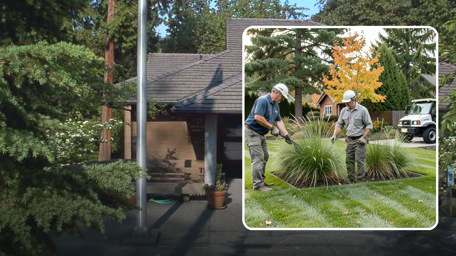 Ornamental Grass Cutting in Yarrow Point, King County, WA - Seasonal cutback of ornamental grasses to clear old growth and make way for fresh spring foliage.