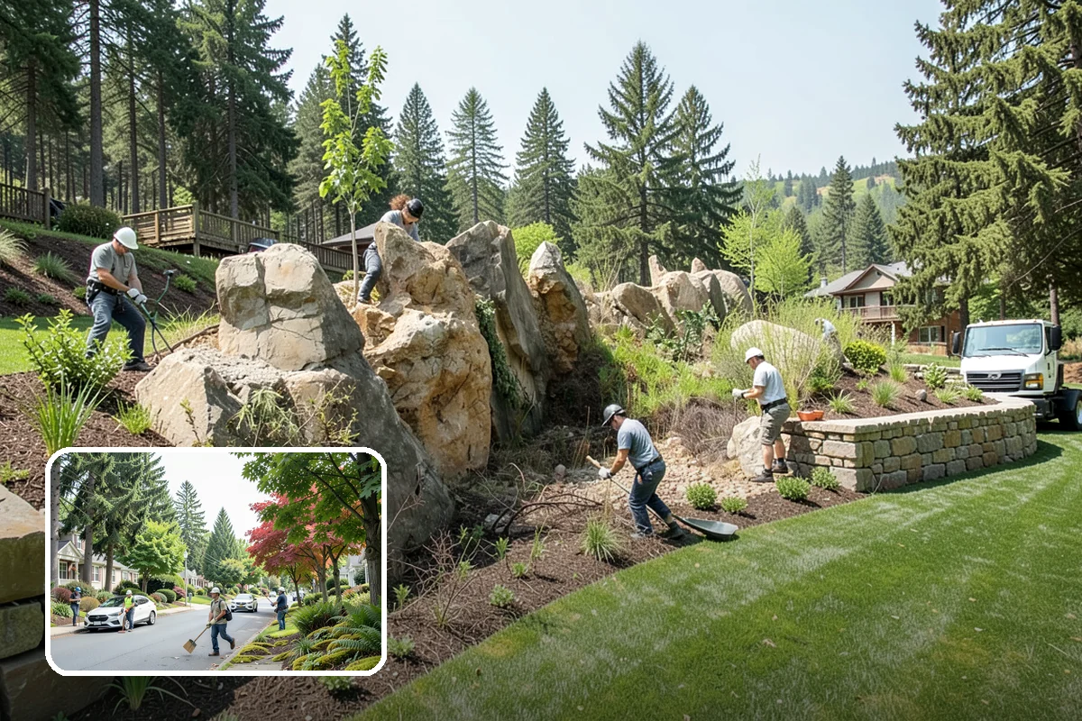 Ornamental Grass Planting in Beaux Arts Village, King County, WA - Striking texture and movement through every season