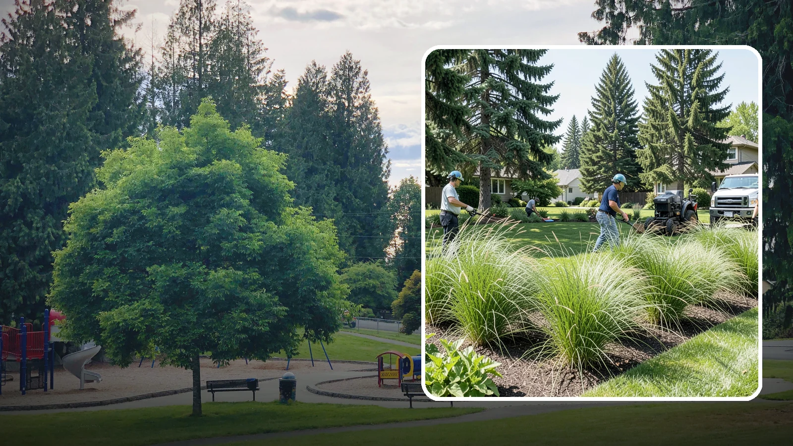 Ornamental Grass Planting in Bonney Lake, Pierce County, WA - We plant ornamental grasses that add graceful movement and texture to Northwest landscapes.