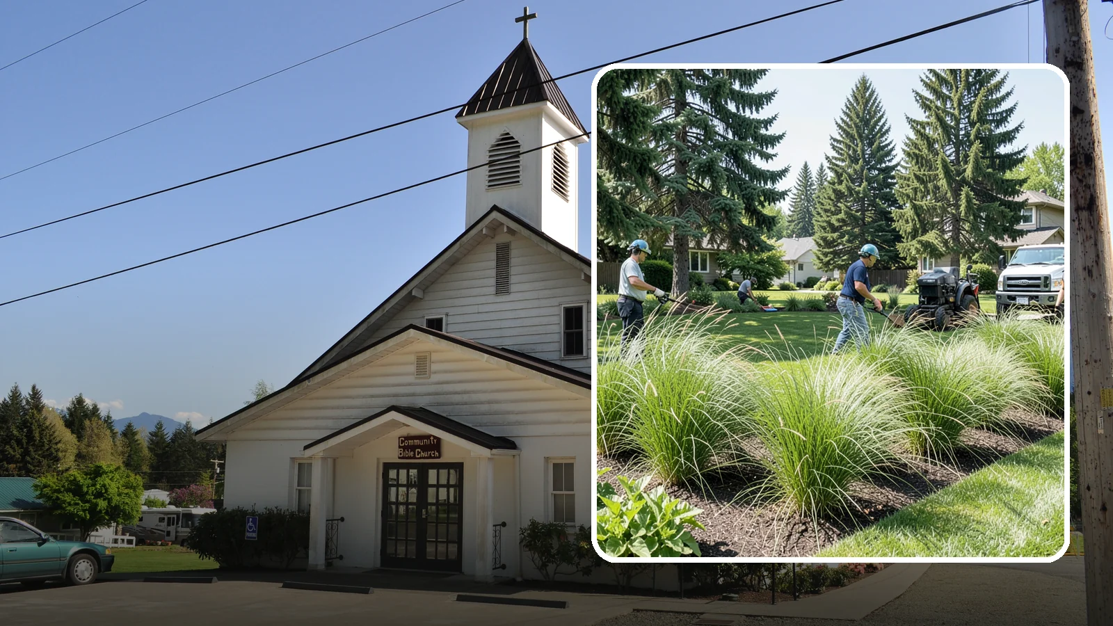 Ornamental Grass Planting in Concrete, Skagit County, WA - We plant ornamental grasses that add graceful movement and texture to Northwest landscapes.