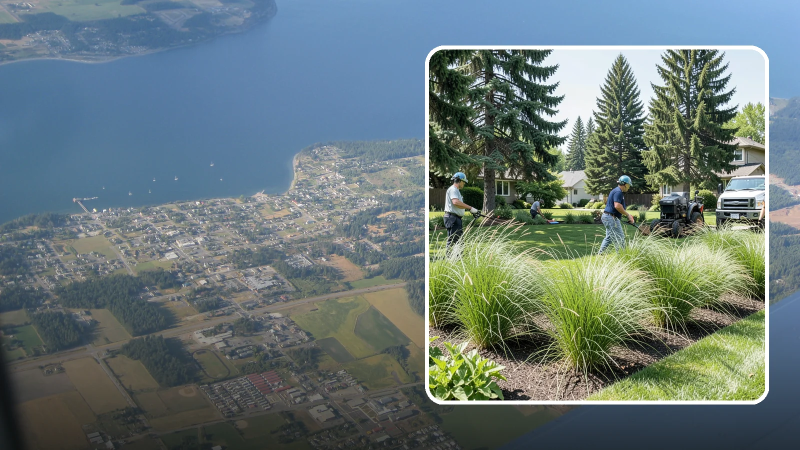Ornamental Grass Planting in Coupeville, Island County, WA - We plant ornamental grasses that add graceful movement and texture to Northwest landscapes.