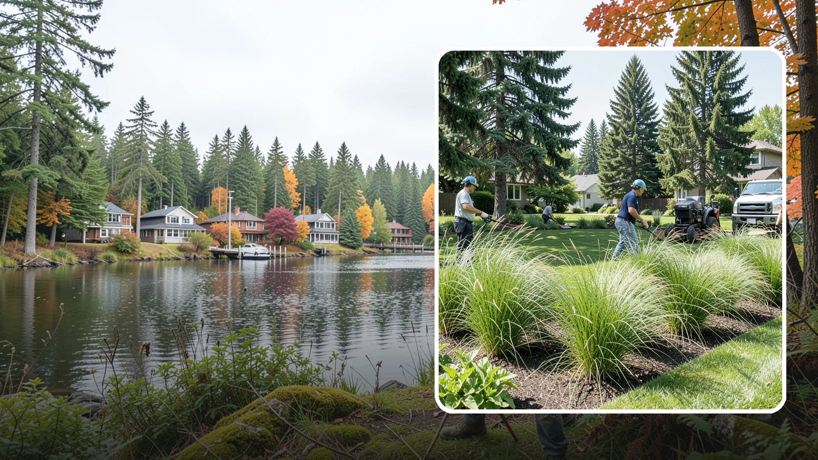 Ornamental Grass Planting in La Conner, Skagit County, WA - We plant ornamental grasses that add graceful movement and texture to Northwest landscapes.