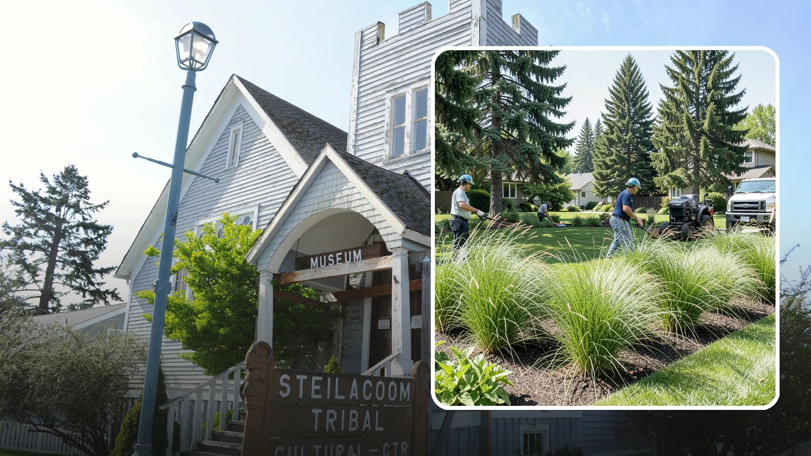 Ornamental Grass Planting in Steilacoom, Pierce County, WA - We plant ornamental grasses that add graceful movement and texture to Northwest landscapes.