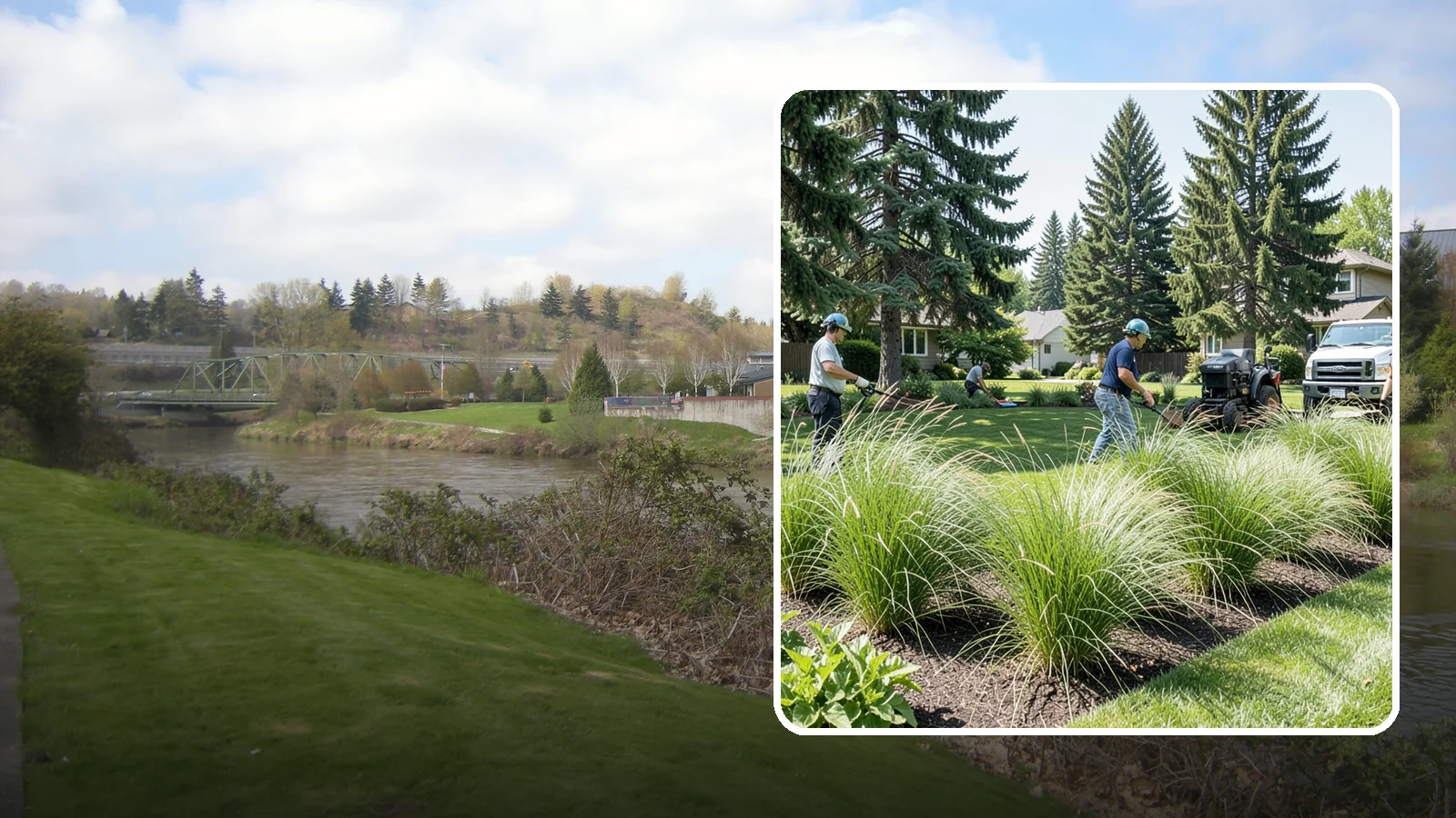 Ornamental Grass Planting in Tukwila, King County, WA - We plant ornamental grasses that add graceful movement and texture to Northwest landscapes.