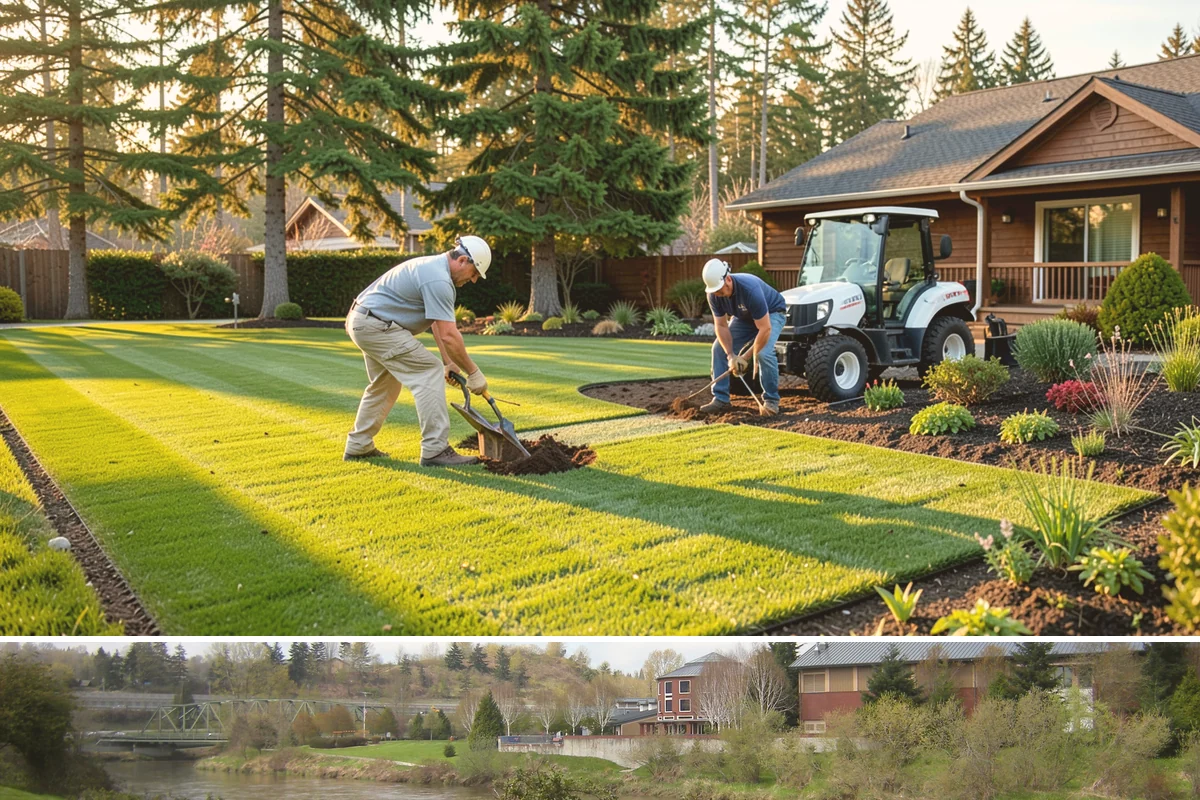 Ornamental Grass Planting in Tukwila, King County, WA - Spring planting gives ornamental grasses a full Northwest growing season to establish before their first winter dormancy.