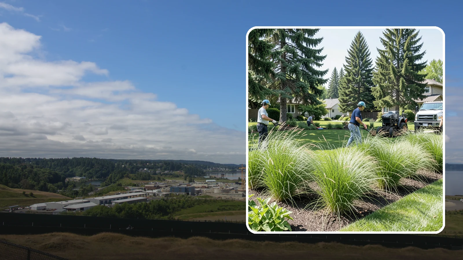 Ornamental Grass Planting in University Place, Pierce County, WA - We plant ornamental grasses that add graceful movement and texture to Northwest landscapes.