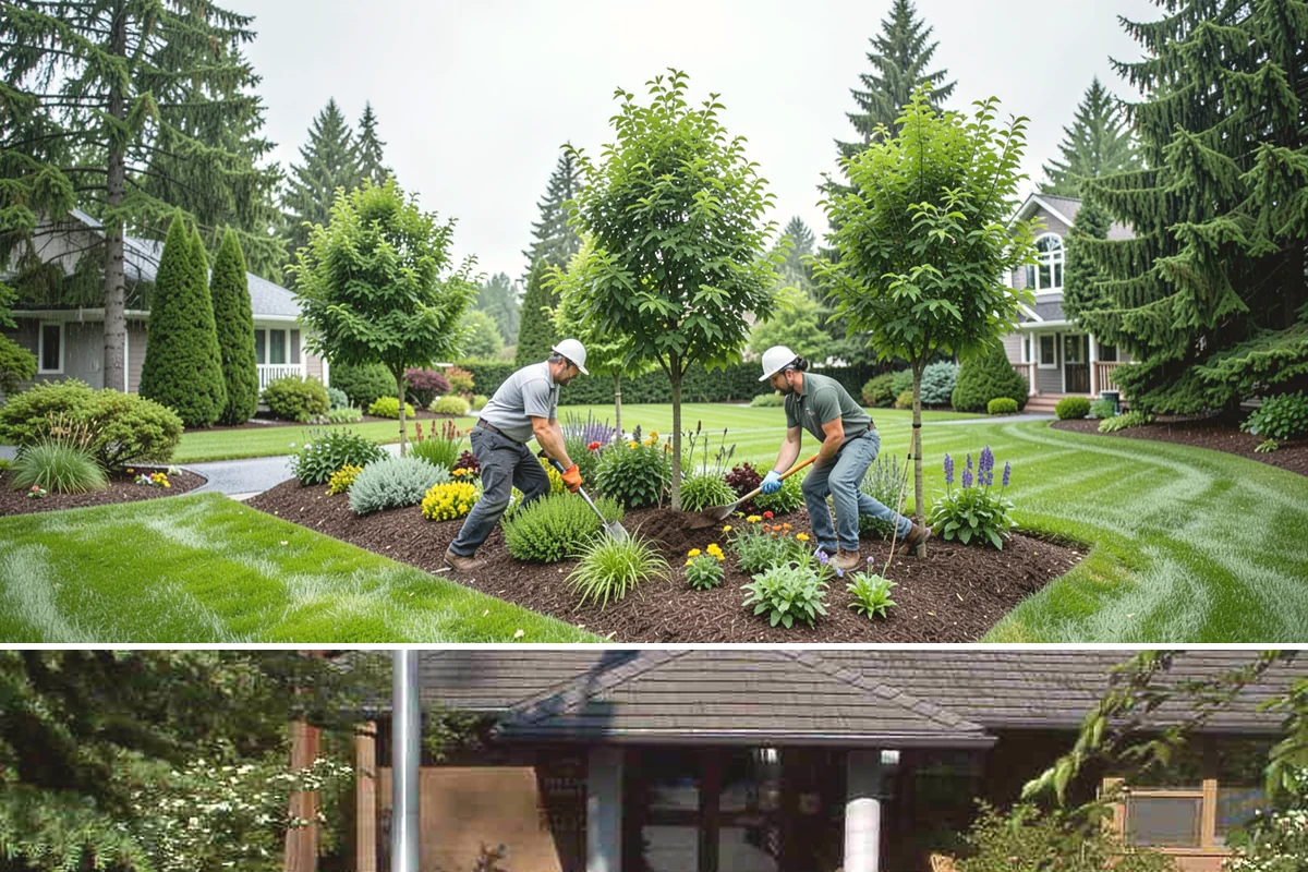 Ornamental Grass Planting in Yarrow Point, King County, WA - Spring planting gives ornamental grasses a full Northwest growing season to establish before their first winter dormancy.