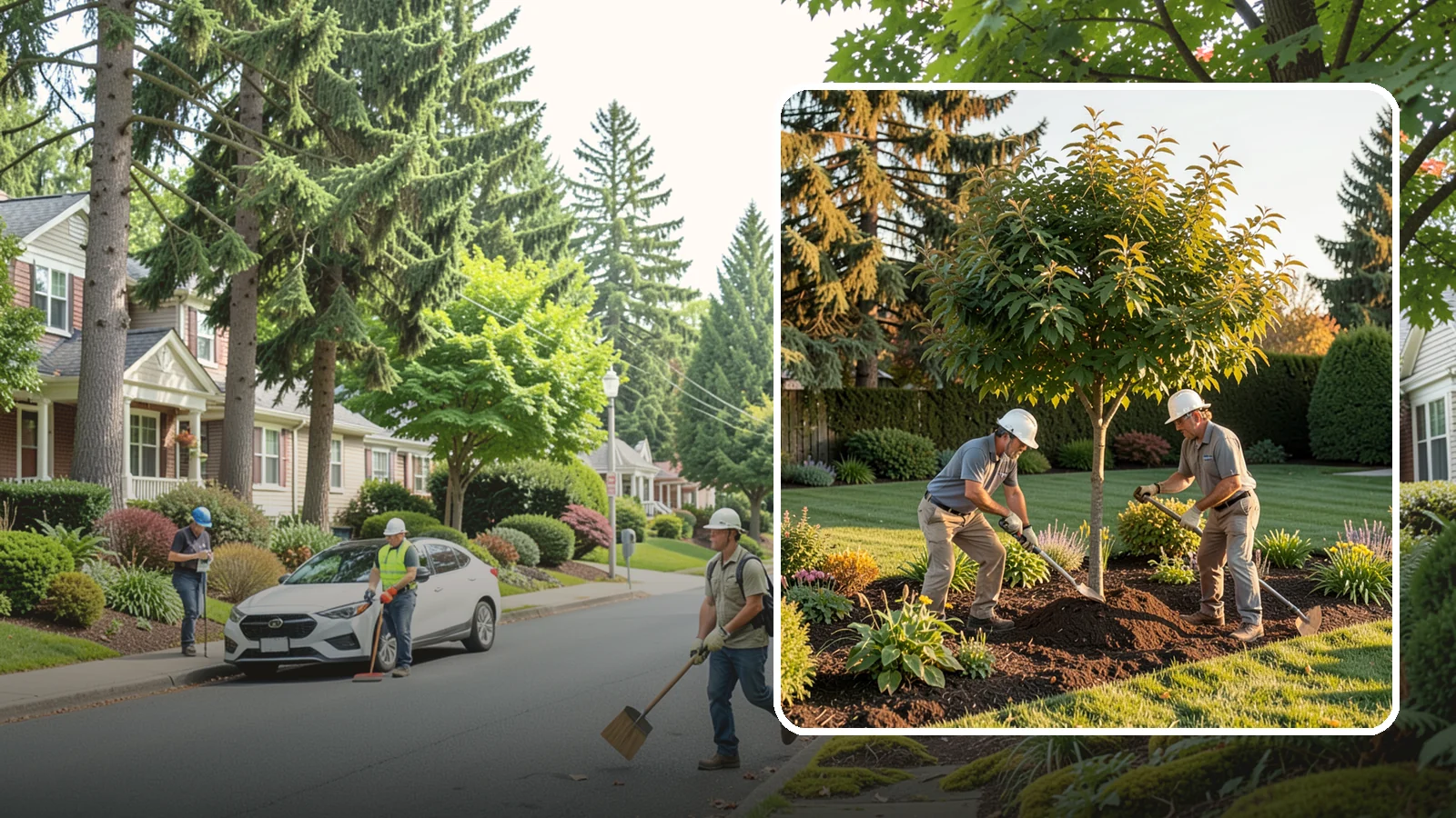 Ornamental Tree Planting in Beaux Arts Village, King County, WA - Specimen and ornamental trees planted for shade, privacy, and standout seasonal beauty.