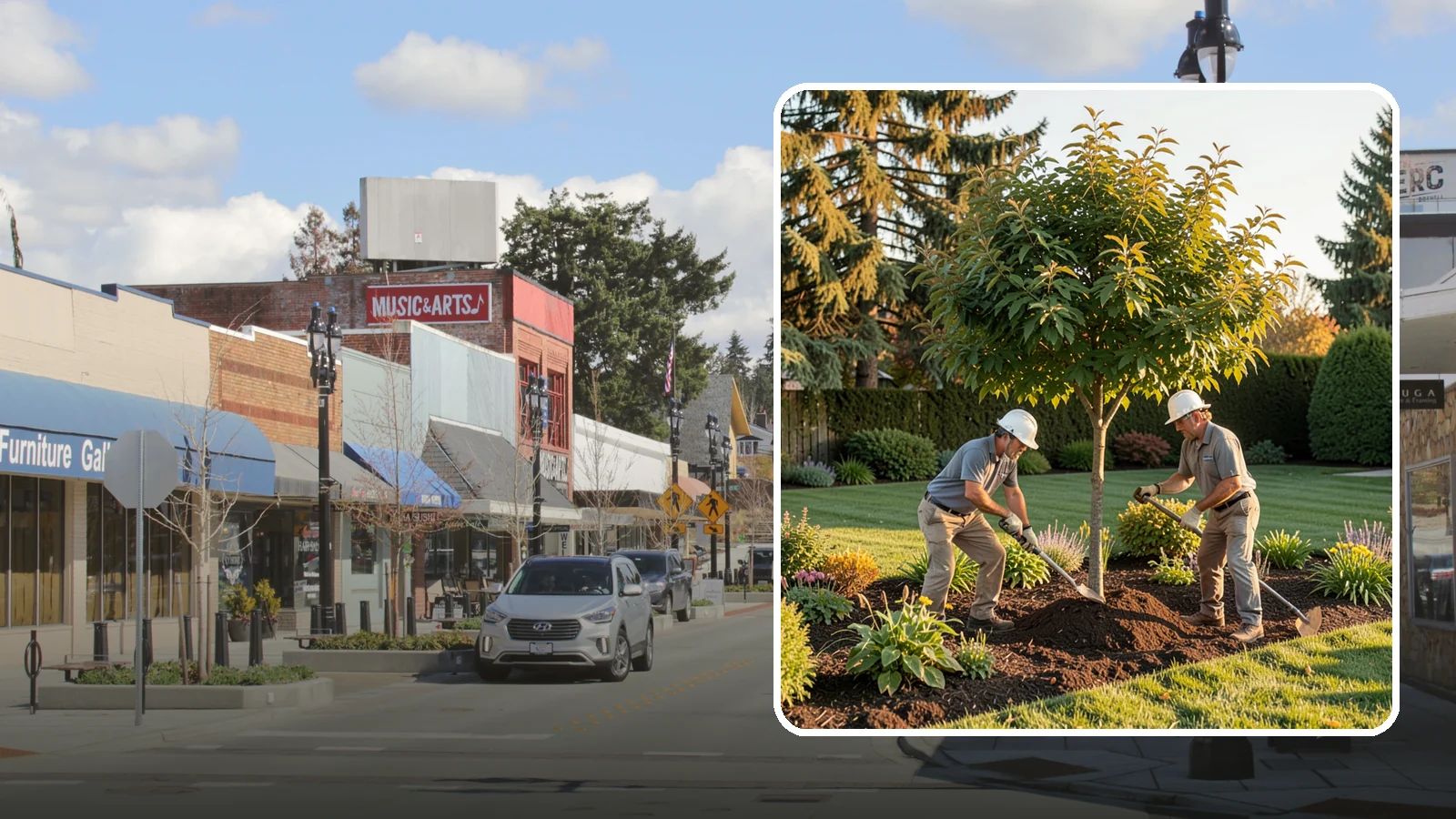 Ornamental Tree Planting in Bothell, King County, WA - Specimen and ornamental trees planted for shade, privacy, and standout seasonal beauty.