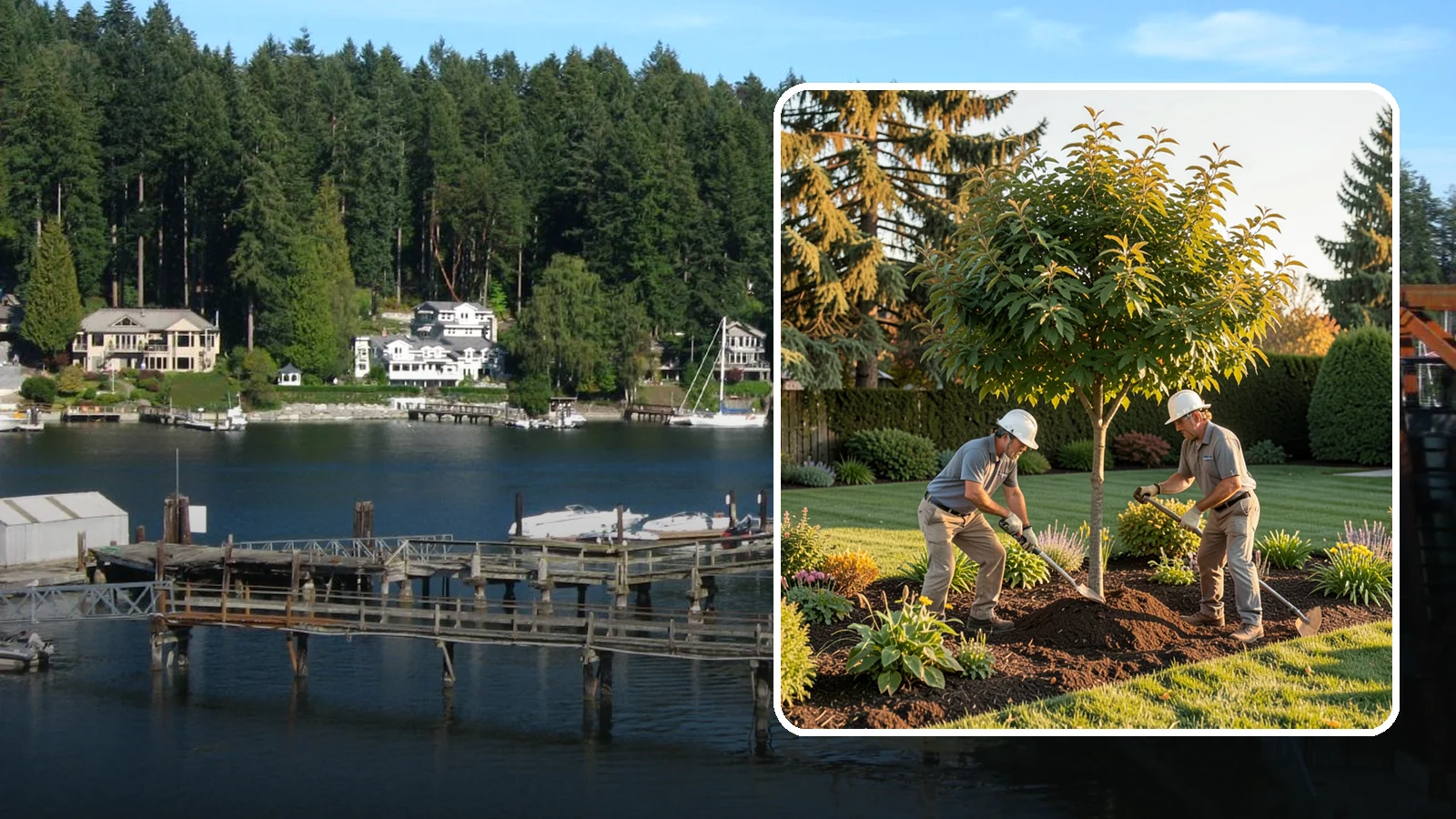 Ornamental Tree Planting in Gig Harbor, Pierce County, WA - Specimen and ornamental trees planted for shade, privacy, and standout seasonal beauty.