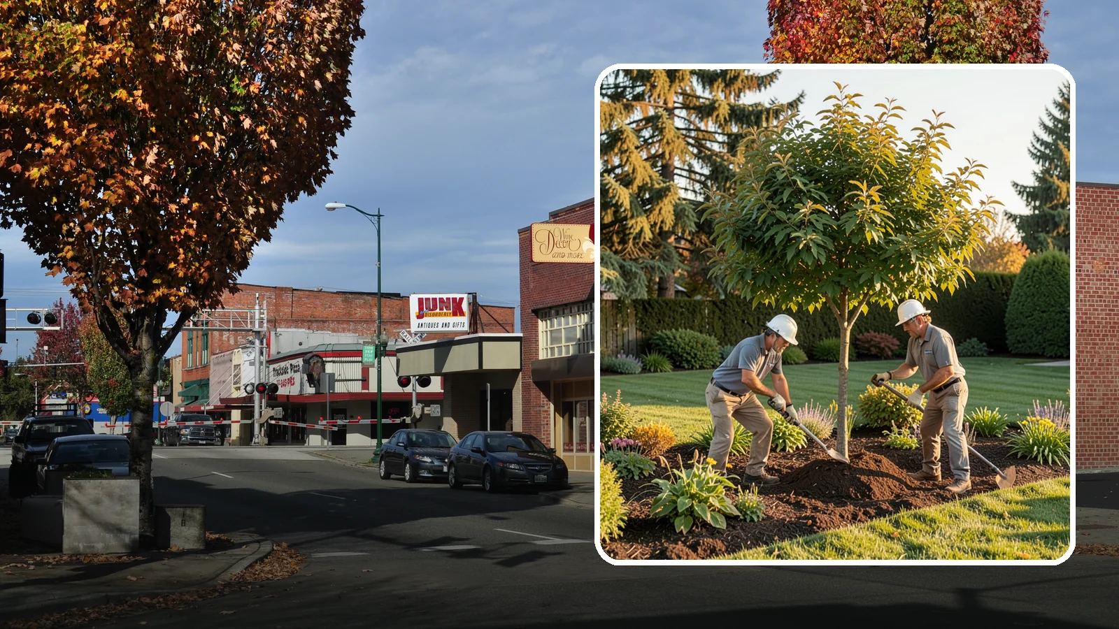 Ornamental Tree Planting in Puyallup, Pierce County, WA - Specimen and ornamental trees planted for shade, privacy, and standout seasonal beauty.