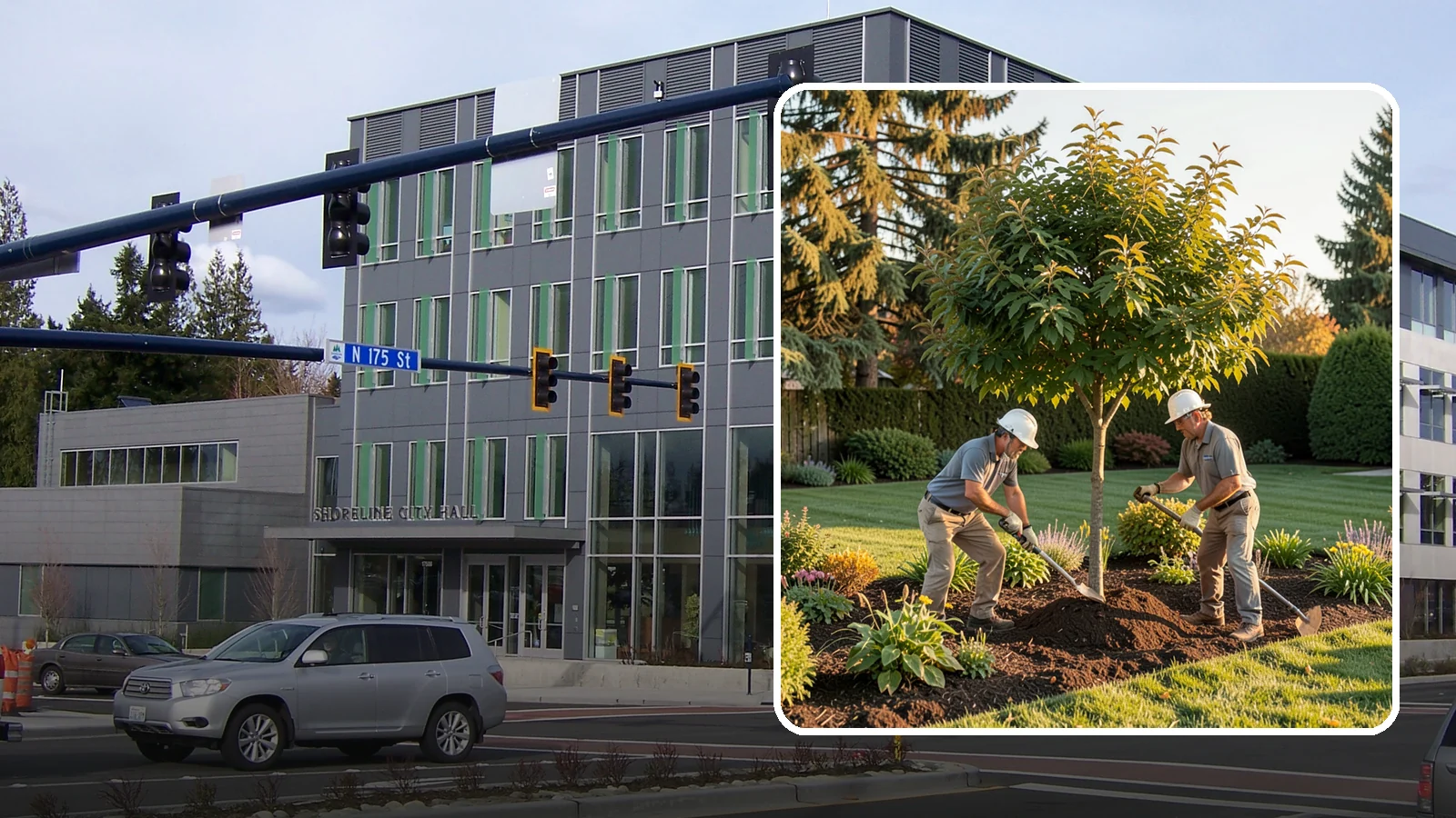 Ornamental Tree Planting in Shoreline, King County, WA - Specimen and ornamental trees planted for shade, privacy, and standout seasonal beauty.