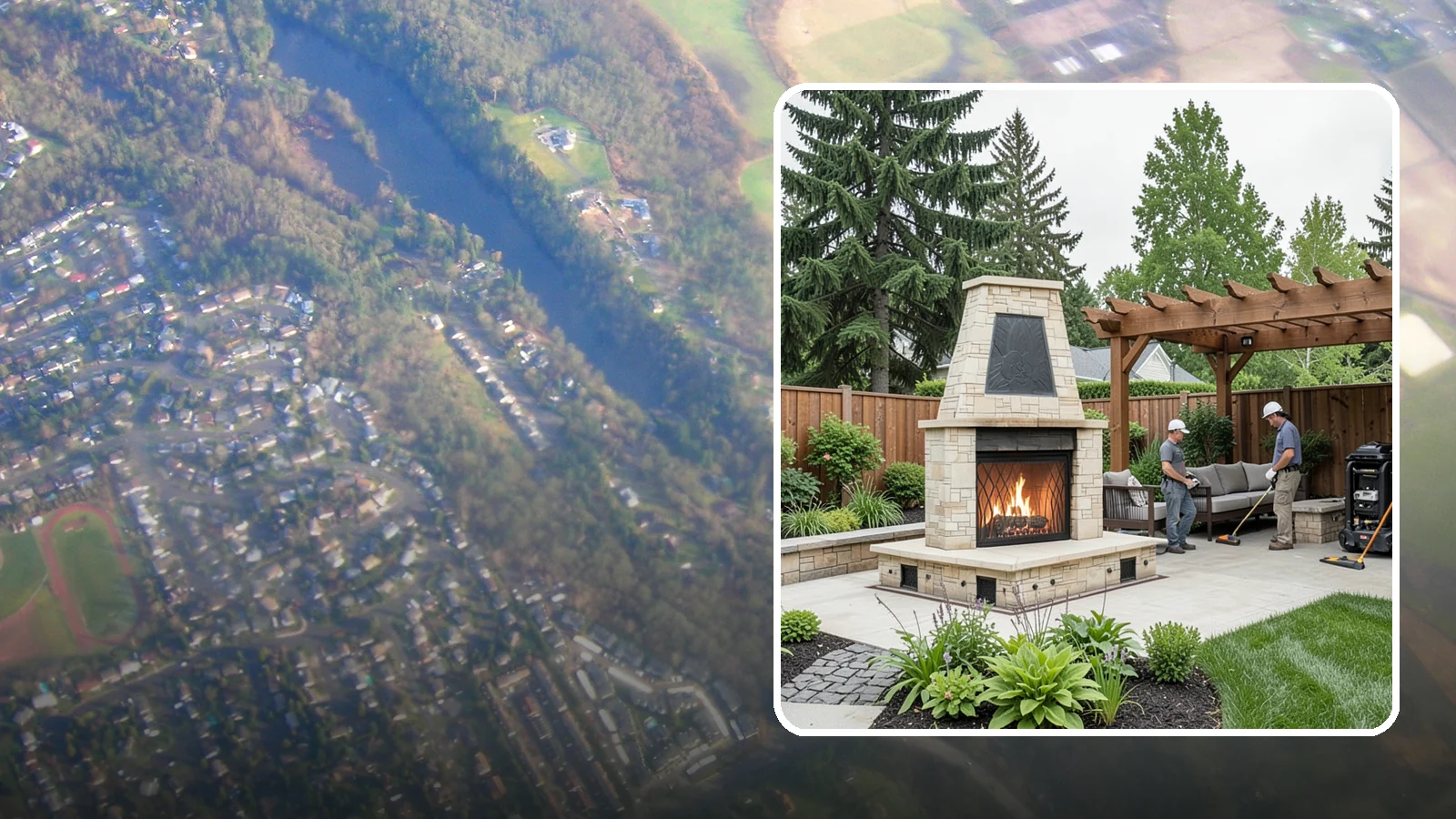 Outdoor Fireplace Installation in Algona, King County, WA - Custom outdoor fireplaces that bring warmth, ambiance, and a stunning focal point to your patio.