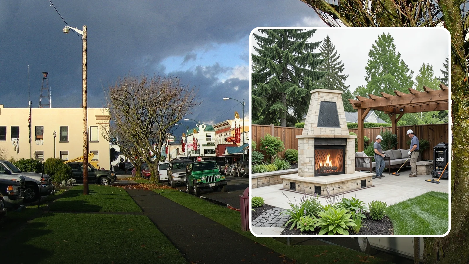Outdoor Fireplace Installation in Arlington, Snohomish County, WA - Custom outdoor fireplaces that bring warmth, ambiance, and a stunning focal point to your patio.