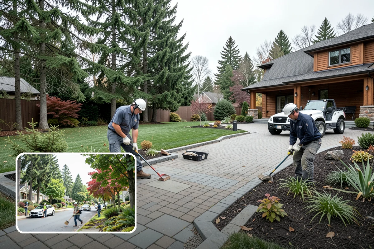 Outdoor Fireplace Installation in Beaux Arts Village, King County, WA - A dramatic patio focal point
