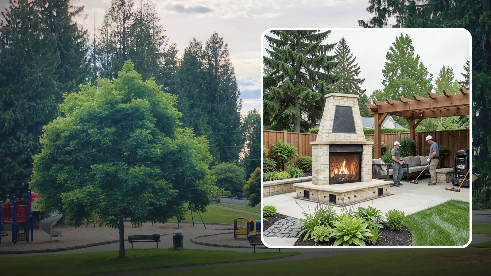 Outdoor Fireplace Installation in Bonney Lake, Pierce County, WA - Custom outdoor fireplaces that bring warmth, ambiance, and a stunning focal point to your patio.