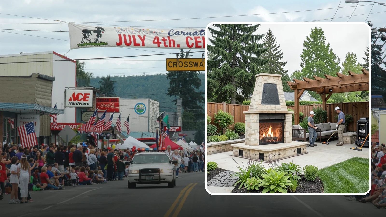 Outdoor Fireplace Installation in Carnation, King County, WA - Custom outdoor fireplaces that bring warmth, ambiance, and a stunning focal point to your patio.