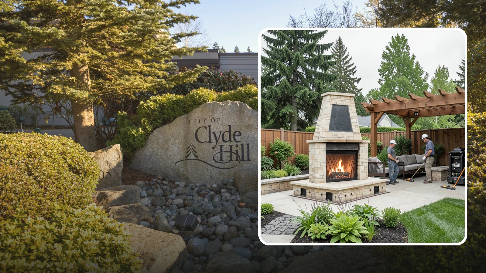 Outdoor Fireplace Installation in Clyde Hill, King County, WA - Custom outdoor fireplaces that bring warmth, ambiance, and a stunning focal point to your patio.