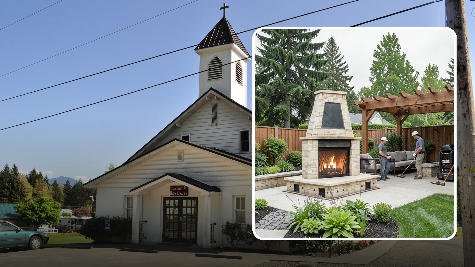 Outdoor Fireplace Installation in Concrete, Skagit County, WA - Custom outdoor fireplaces that bring warmth, ambiance, and a stunning focal point to your patio.