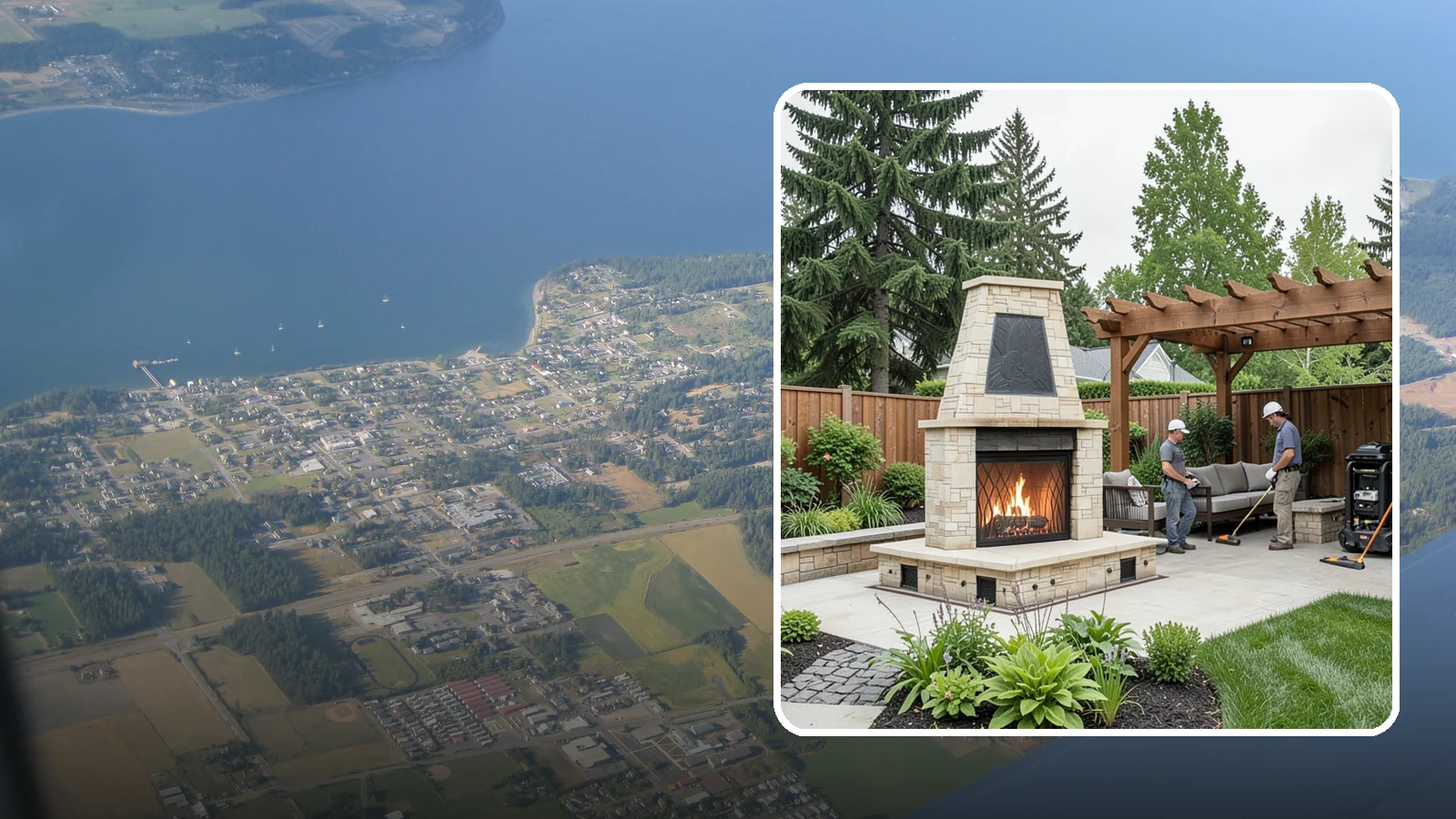 Outdoor Fireplace Installation in Coupeville, Island County, WA - Custom outdoor fireplaces that bring warmth, ambiance, and a stunning focal point to your patio.