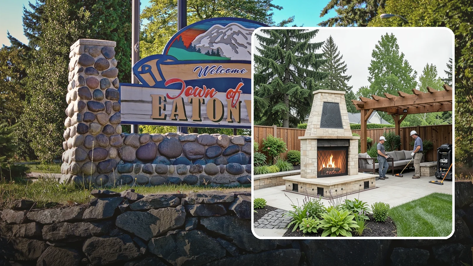 Outdoor Fireplace Installation in Eatonville, Pierce County, WA - Custom outdoor fireplaces that bring warmth, ambiance, and a stunning focal point to your patio.