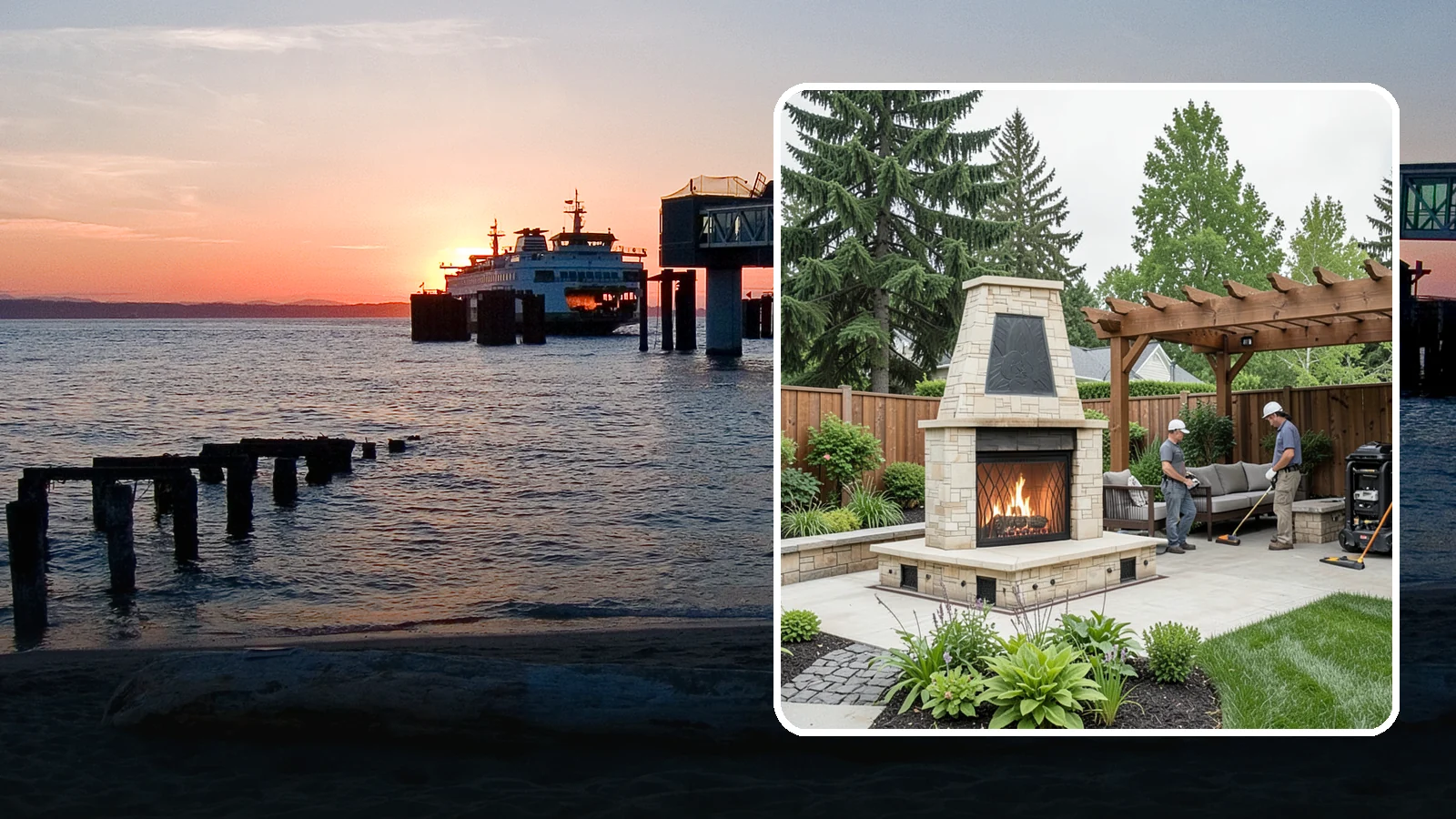 Outdoor Fireplace Installation in Edmonds, Snohomish County, WA - Custom outdoor fireplaces that bring warmth, ambiance, and a stunning focal point to your patio.