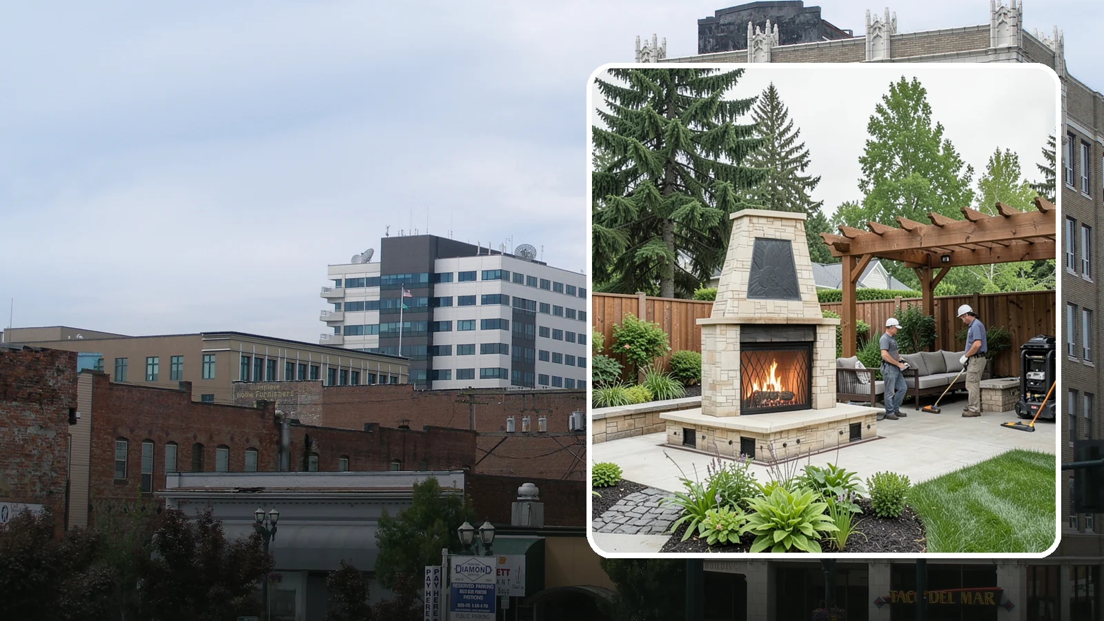 Outdoor Fireplace Installation in Everett, Snohomish County, WA - Custom outdoor fireplaces that bring warmth, ambiance, and a stunning focal point to your patio.