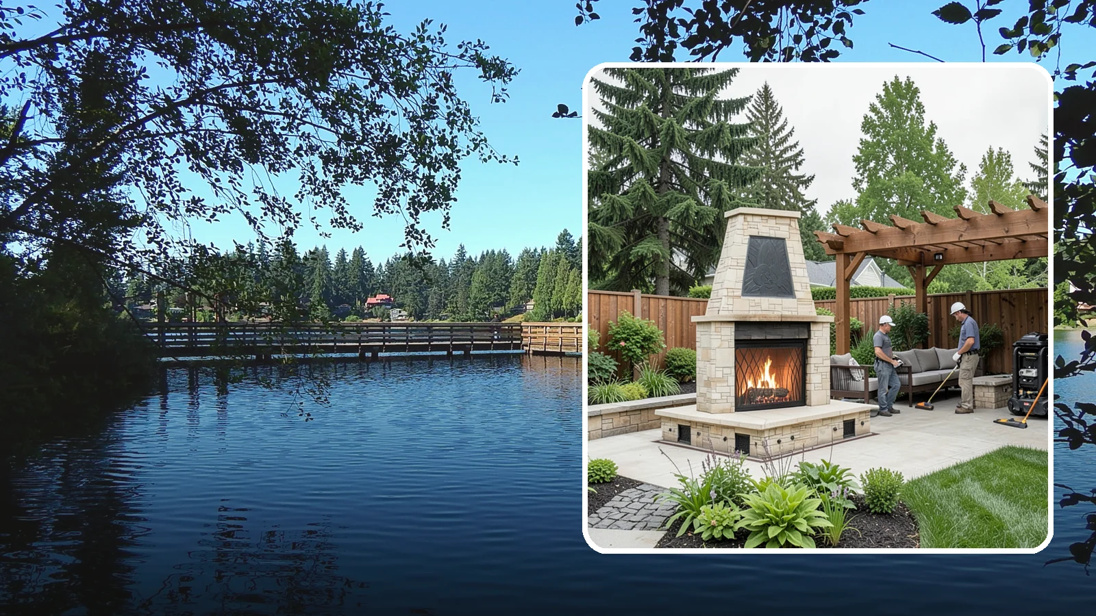 Outdoor Fireplace Installation in Federal Way, King County, WA - Custom outdoor fireplaces that bring warmth, ambiance, and a stunning focal point to your patio.