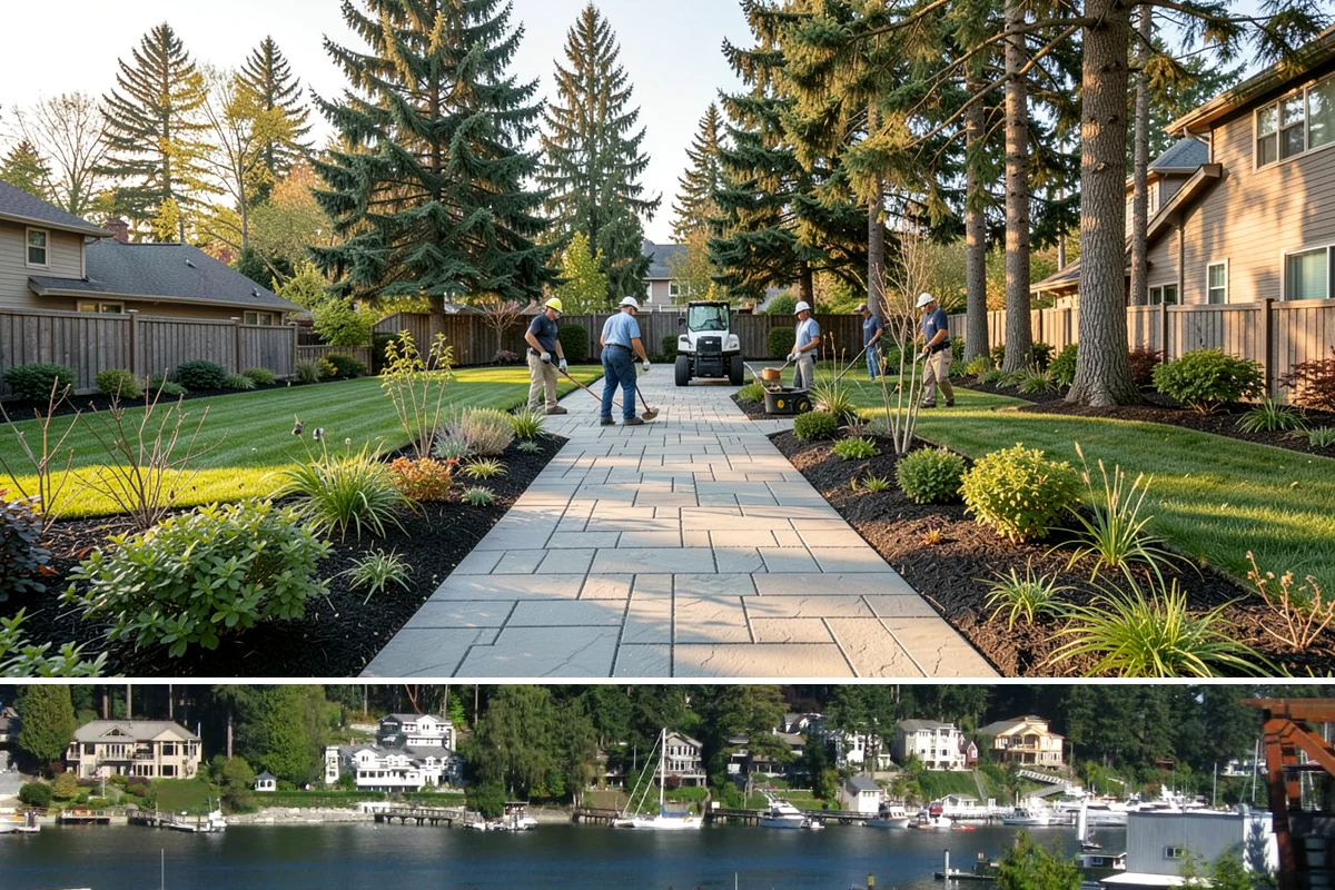 Outdoor Fireplace Installation in Gig Harbor, Pierce County, WA - Best built spring through fall.