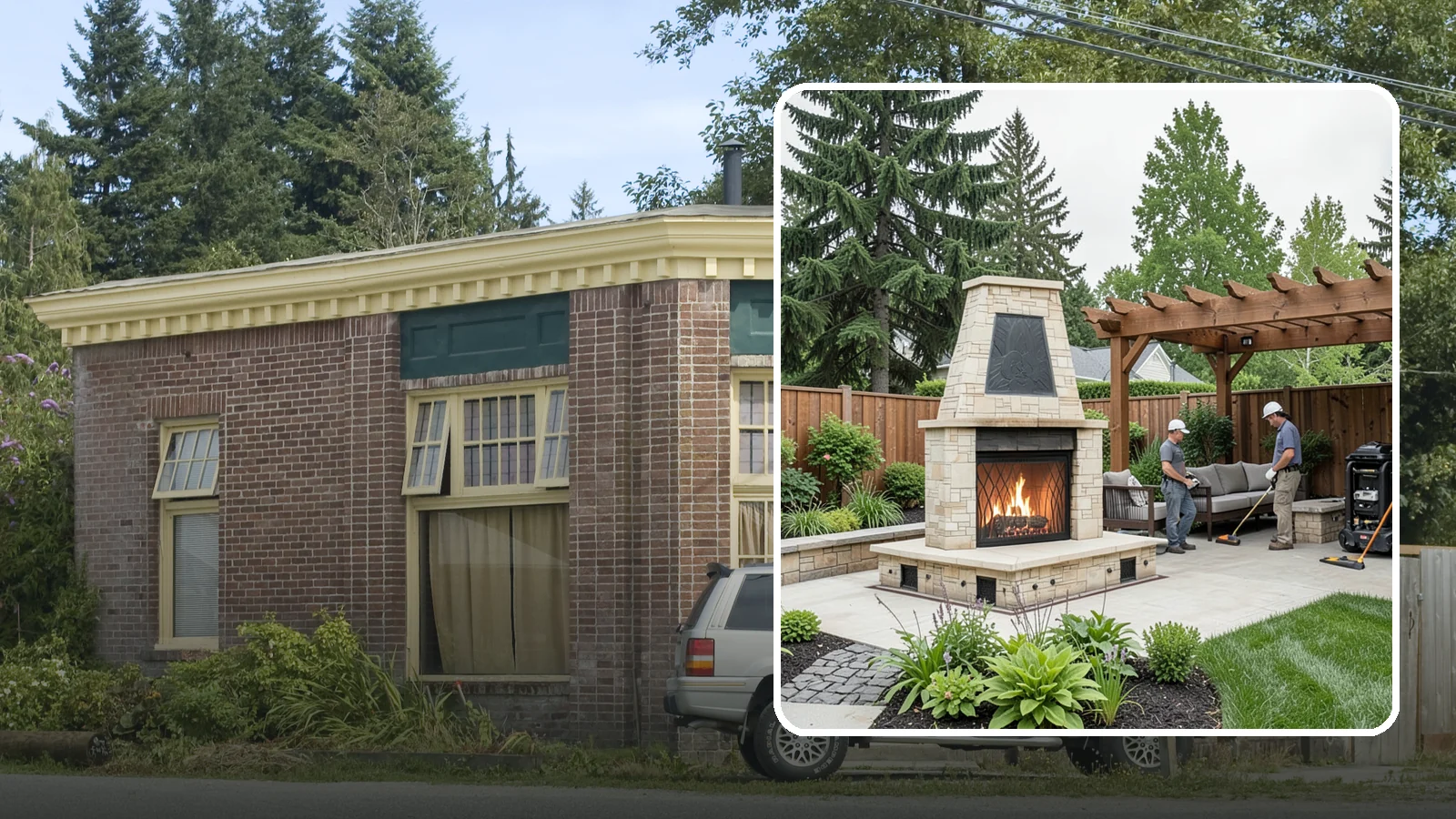 Outdoor Fireplace Installation in Hamilton, Skagit County, WA - Custom outdoor fireplaces that bring warmth, ambiance, and a stunning focal point to your patio.