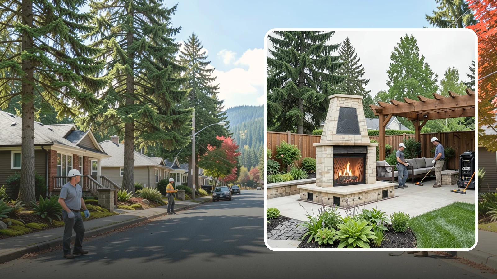 Outdoor Fireplace Installation in Hunts Point, King County, WA - Custom outdoor fireplaces that bring warmth, ambiance, and a stunning focal point to your patio.