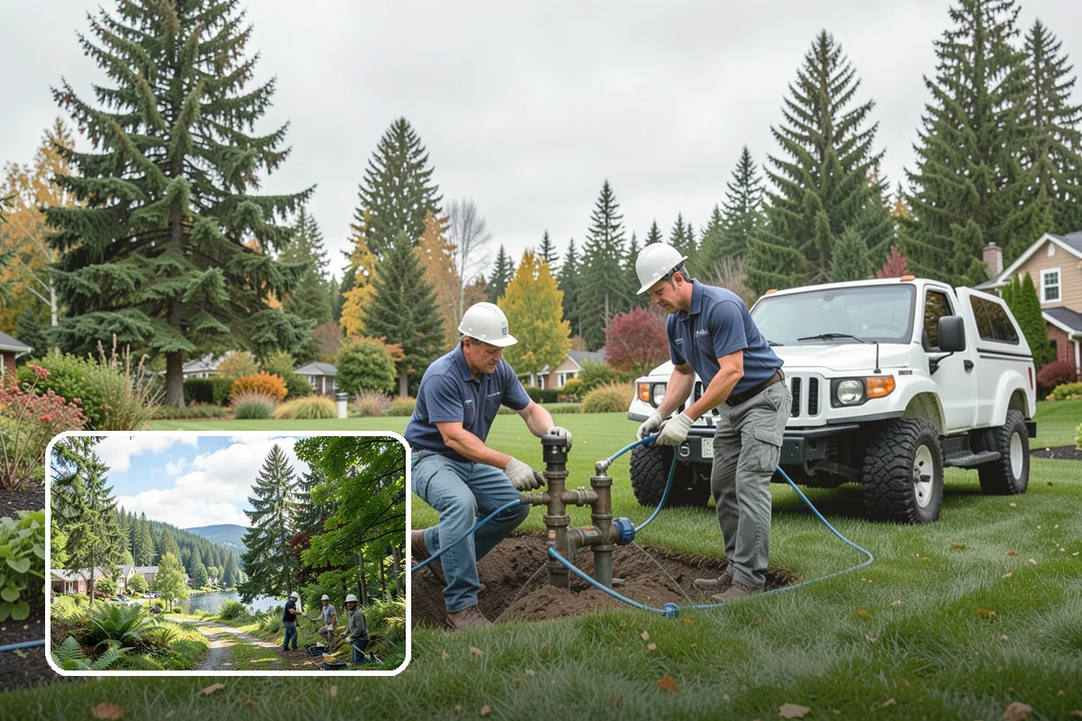 Outdoor Fireplace Installation in Lake Forest Park, King County, WA - A dramatic patio focal point