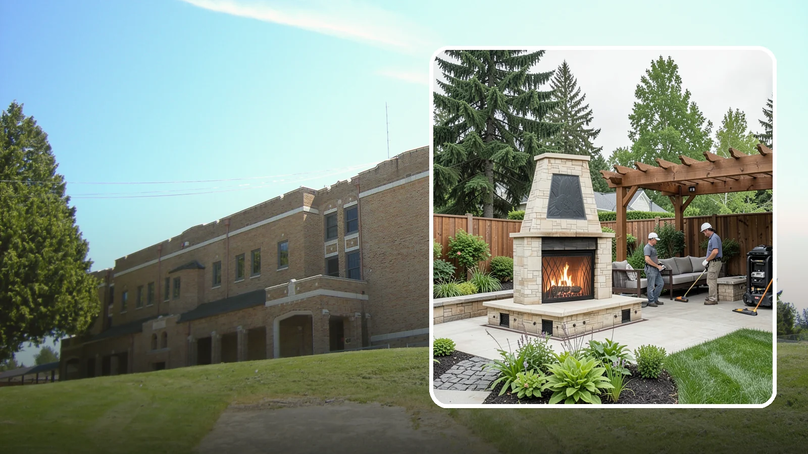 Outdoor Fireplace Installation in Maple Valley, King County, WA - Custom outdoor fireplaces that bring warmth, ambiance, and a stunning focal point to your patio.