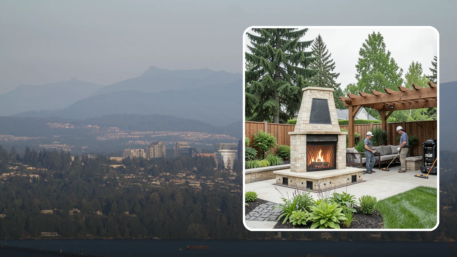 Outdoor Fireplace Installation in Medina, King County, WA - Custom outdoor fireplaces that bring warmth, ambiance, and a stunning focal point to your patio.