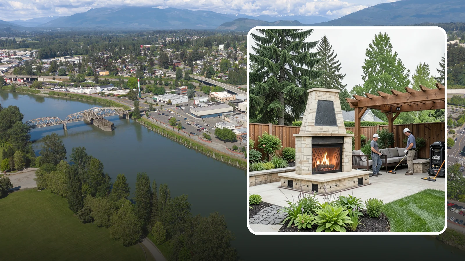 Outdoor Fireplace Installation in Mount Vernon, Skagit County, WA - Custom outdoor fireplaces that bring warmth, ambiance, and a stunning focal point to your patio.
