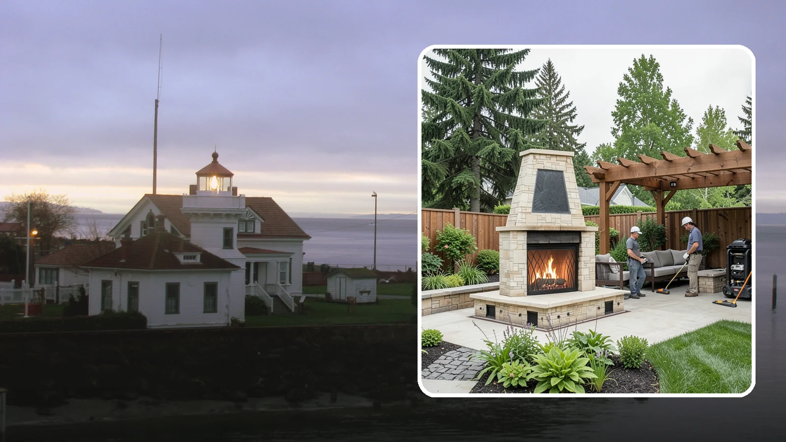 Outdoor Fireplace Installation in Mukilteo, Snohomish County, WA - Custom outdoor fireplaces that bring warmth, ambiance, and a stunning focal point to your patio.