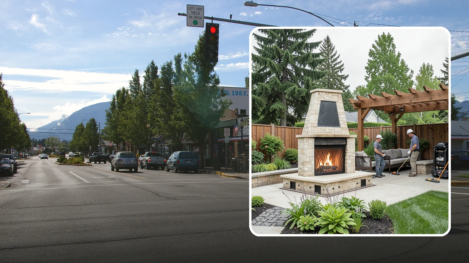 Outdoor Fireplace Installation in North Bend, King County, WA - Custom outdoor fireplaces that bring warmth, ambiance, and a stunning focal point to your patio.