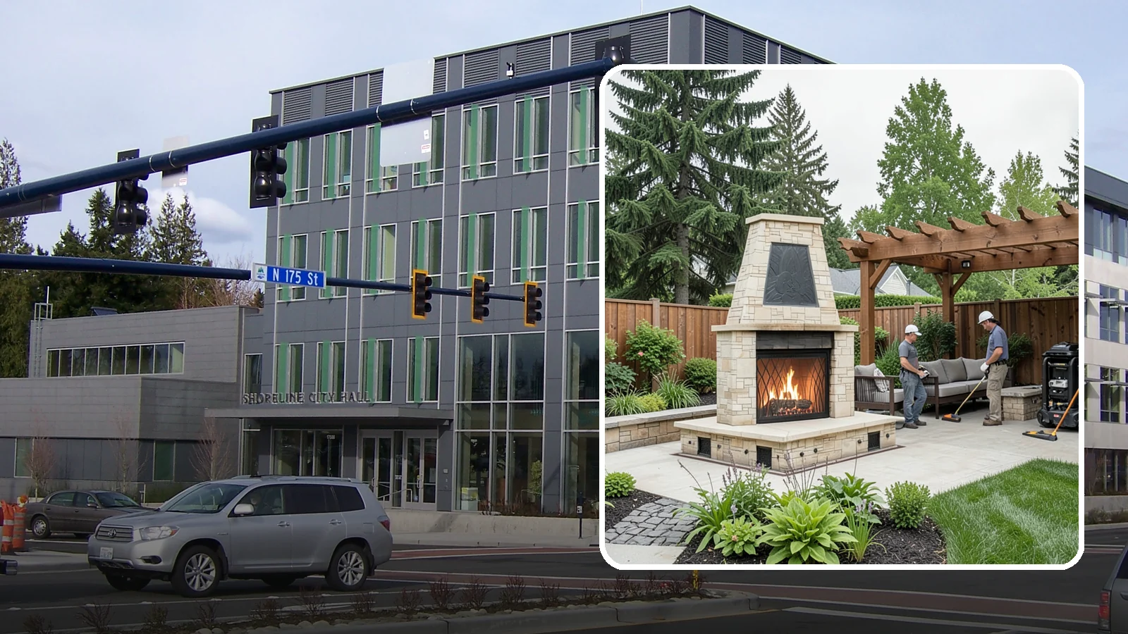 Outdoor Fireplace Installation in Shoreline, King County, WA - Custom outdoor fireplaces that bring warmth, ambiance, and a stunning focal point to your patio.