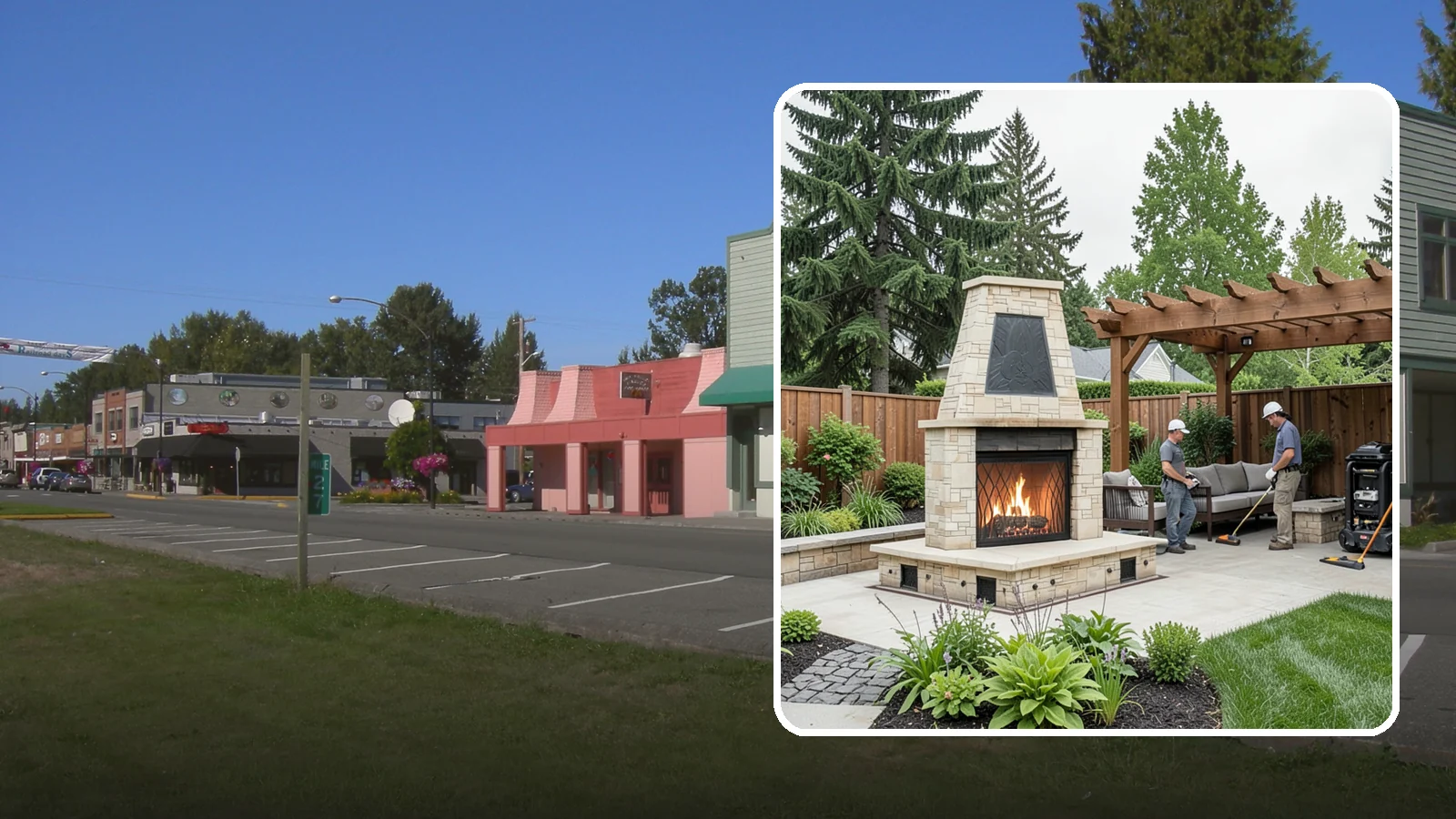 Outdoor Fireplace Installation in Snoqualmie, King County, WA - Custom outdoor fireplaces that bring warmth, ambiance, and a stunning focal point to your patio.