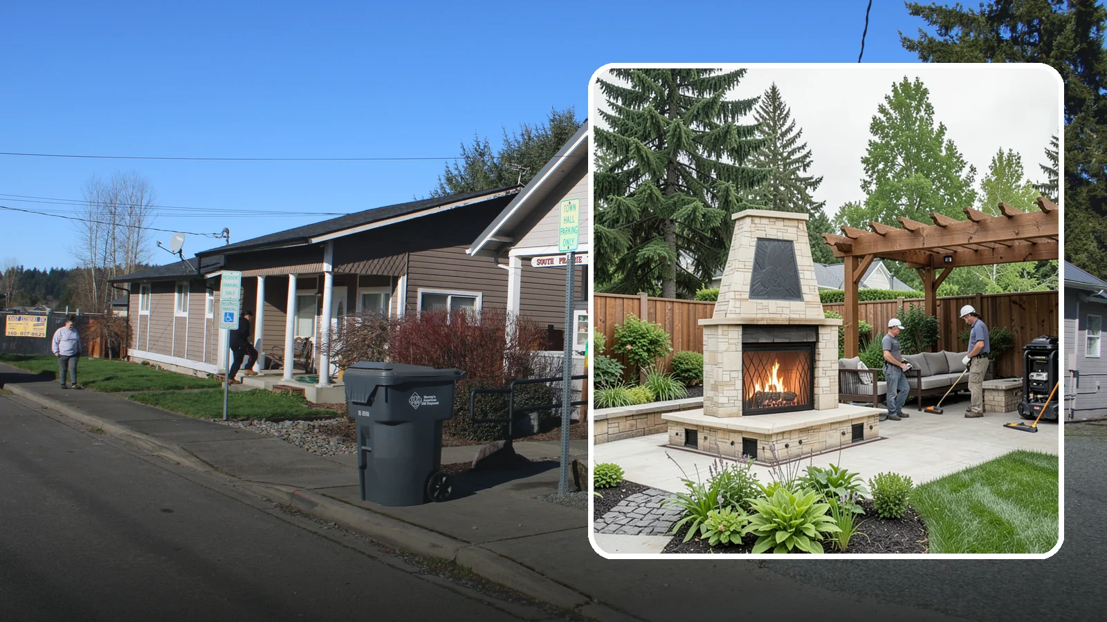 Outdoor Fireplace Installation in South Prairie, Pierce County, WA - Custom outdoor fireplaces that bring warmth, ambiance, and a stunning focal point to your patio.