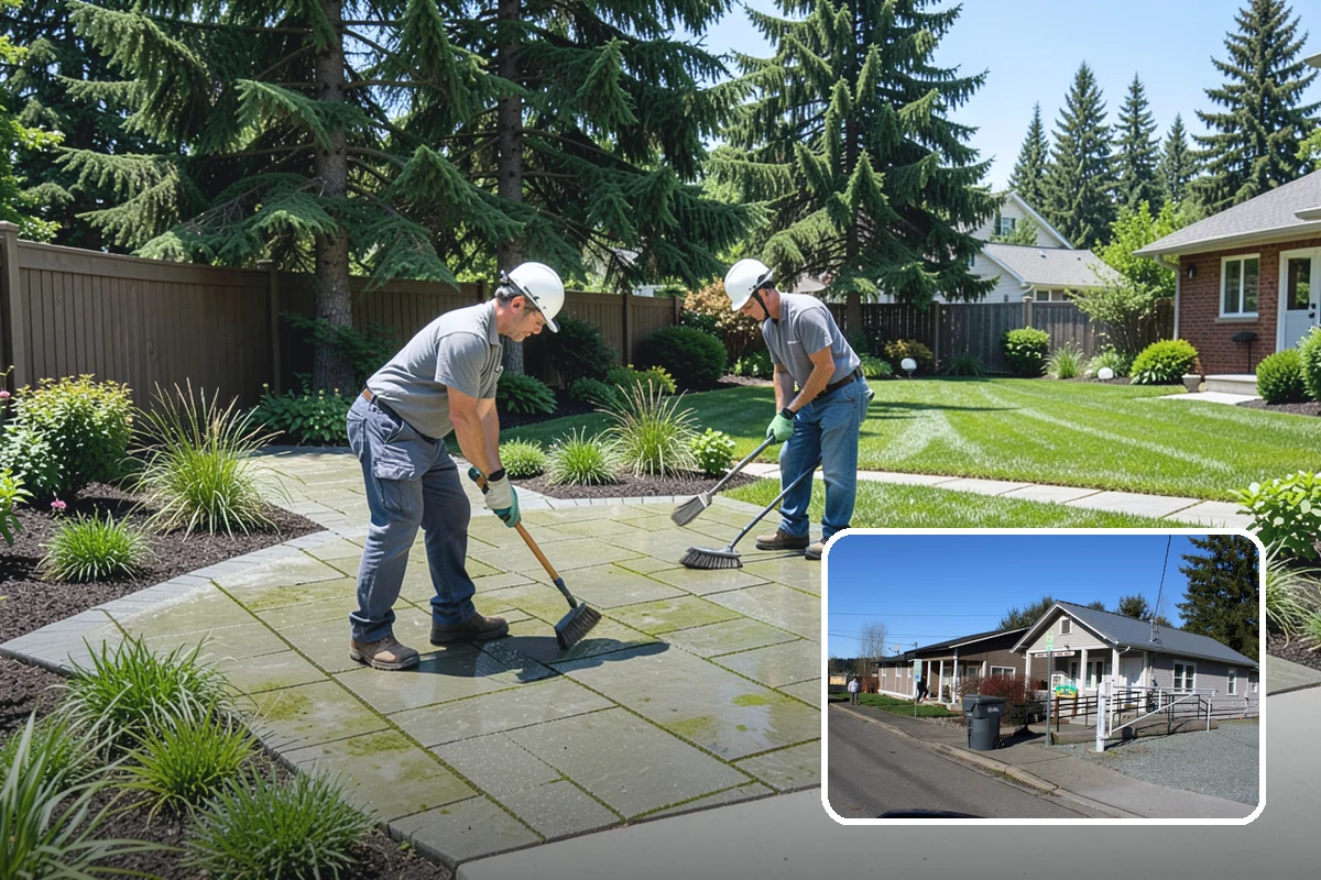 Outdoor Fireplace Installation in South Prairie, Pierce County, WA - A dramatic patio focal point
