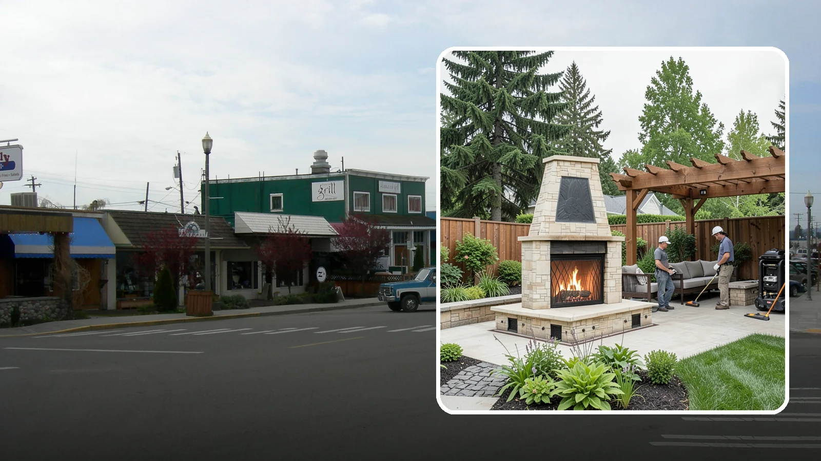 Outdoor Fireplace Installation in Stanwood, Snohomish County, WA - Custom outdoor fireplaces that bring warmth, ambiance, and a stunning focal point to your patio.