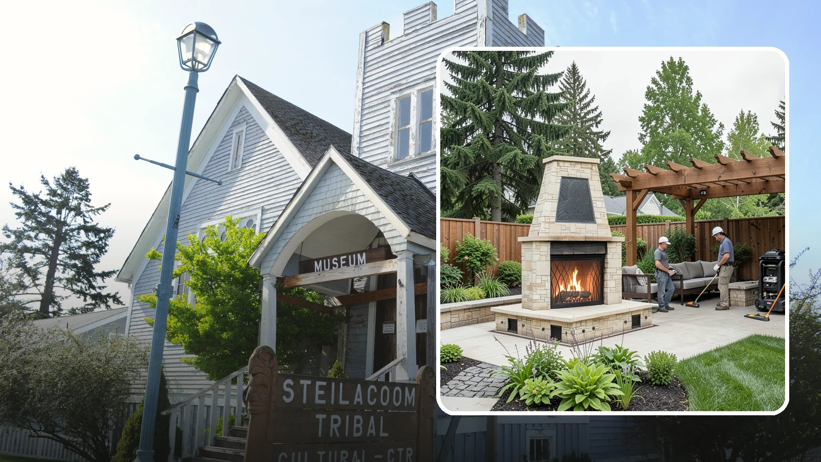Outdoor Fireplace Installation in Steilacoom, Pierce County, WA - Custom outdoor fireplaces that bring warmth, ambiance, and a stunning focal point to your patio.