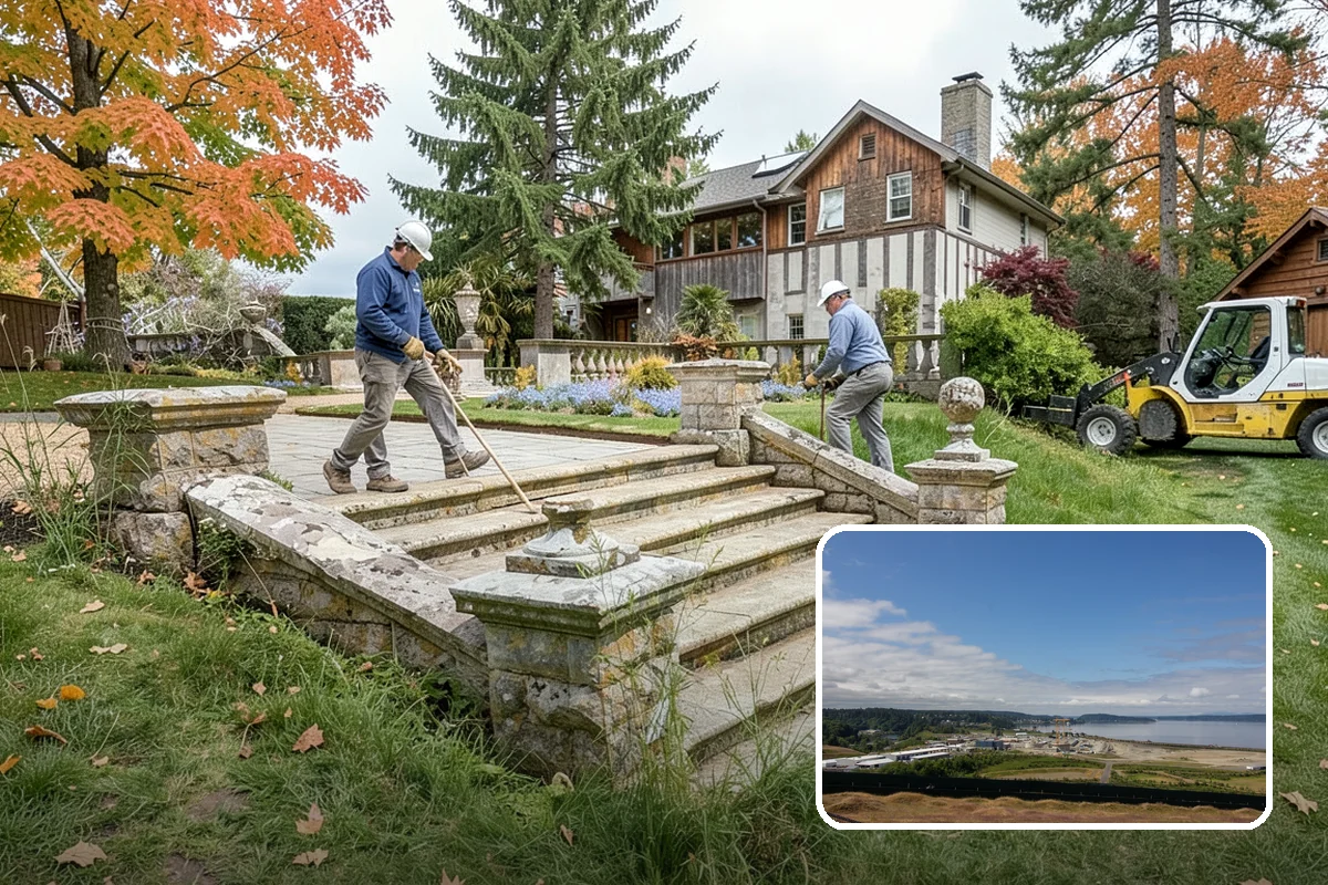 Outdoor Fireplace Installation in University Place, Pierce County, WA - A dramatic patio focal point