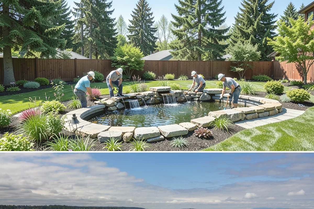 Outdoor Fireplace Installation in University Place, Pierce County, WA - Best built spring through fall.