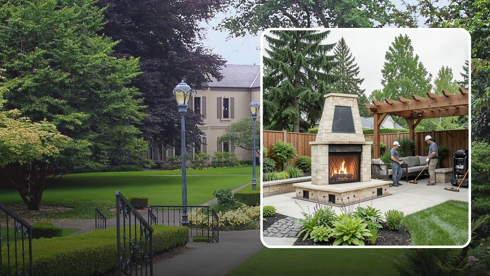 Outdoor Fireplace Installation in Woodinville, King County, WA - Custom outdoor fireplaces that bring warmth, ambiance, and a stunning focal point to your patio.