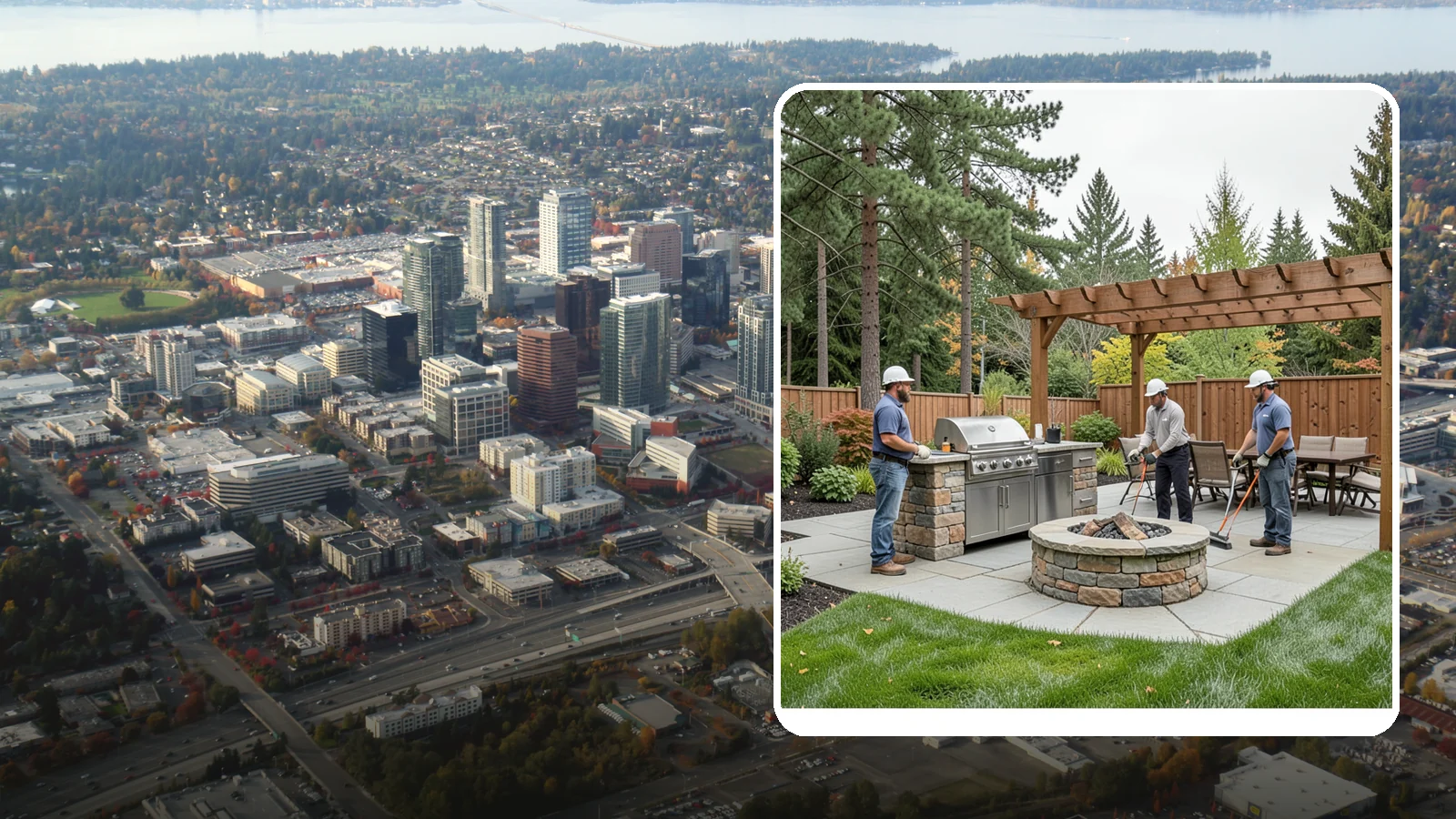Outdoor Kitchen Installation in Bellevue, King County, WA - Custom outdoor kitchens with grills, counters, and storage that turn your backyard into an entertaining hub.