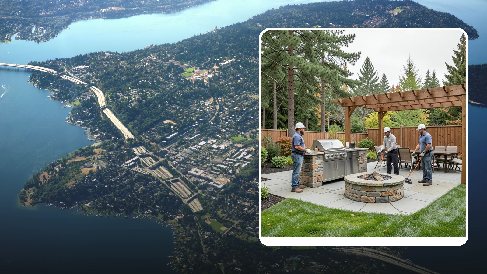 Outdoor Kitchen Installation in Mercer Island, King County, WA - Custom outdoor kitchens with grills, counters, and storage that turn your backyard into an entertaining hub.