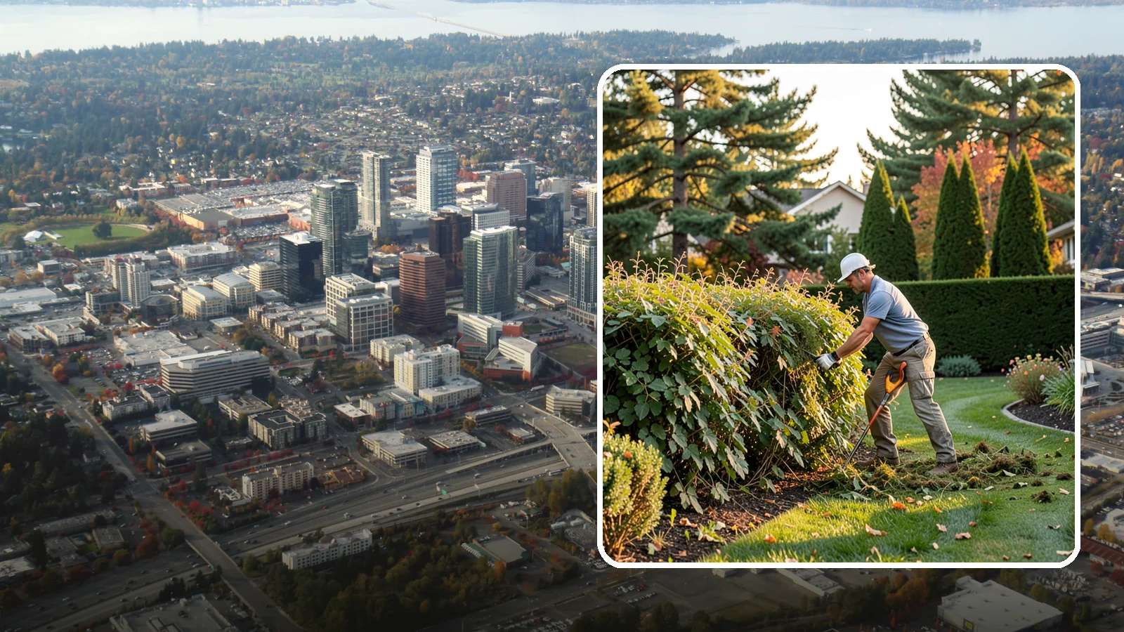 Overgrown Hedge Restoration in Bellevue, King County, WA - Comprehensive restoration that reclaims neglected, oversized hedges and brings them back to a healthy, manageable, well-defined...