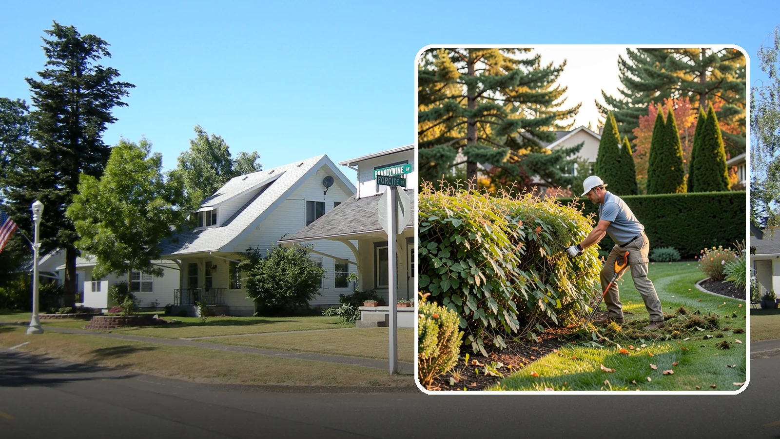Overgrown Hedge Restoration in DuPont, Pierce County, WA - Comprehensive restoration that reclaims neglected, oversized hedges and brings them back to a healthy, manageable, well-defined...